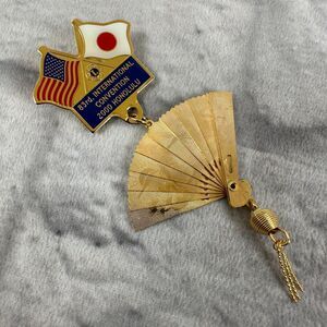 83rd International Convention 2000 Honolulu Lions Club Enamel Pin Uchiwa Sensu